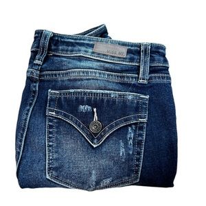 Miss Me Jeans Standard Ankle length 26 dark washed distressed